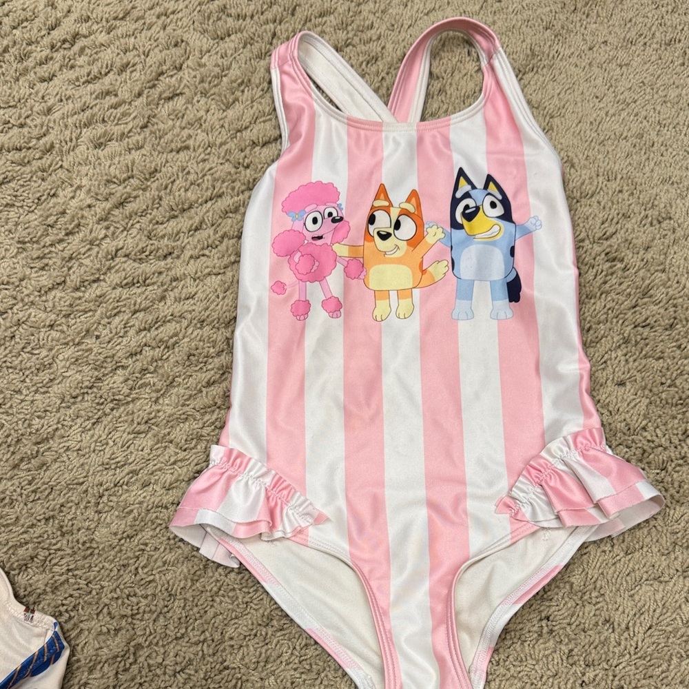 H&M Pink and Cream Swimsuit